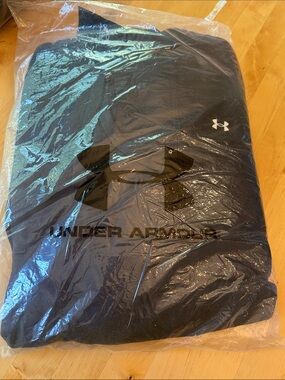 Under Armour Black Pullover Hoodie with White Logo
